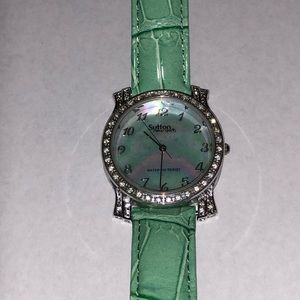 Sutton New York Ladies Watch Green Leather Band
